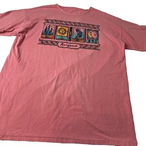 Vintage Arizona T Shirt XL/XXL short sleeve pink tee round neck no tags